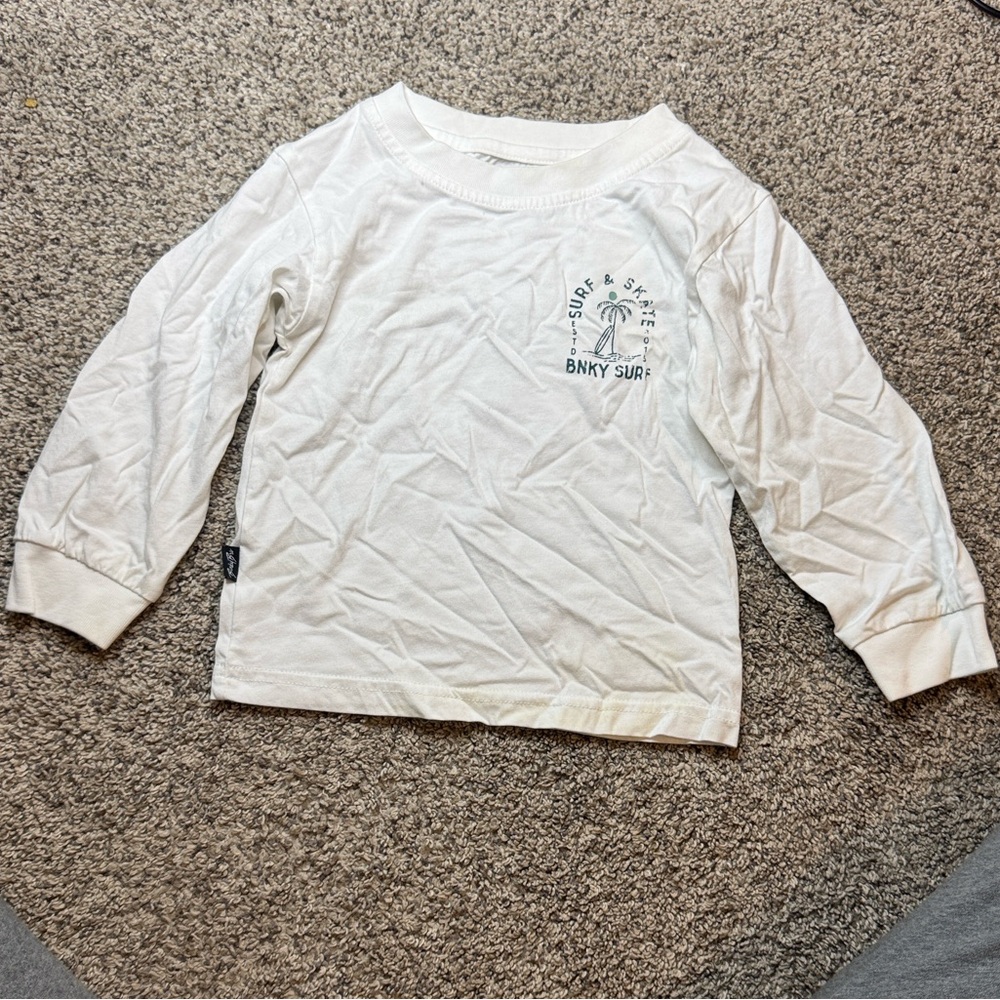 BNKY SURF Kids White Long Sleeve Tee